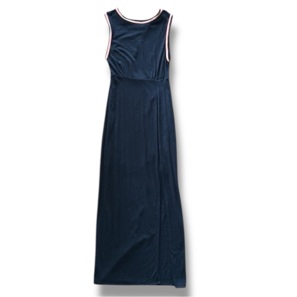 Free People Sabrina Black Cotton Knit Cut-Out-Back Maxi Dress Size Medium - Picture 2 of 14
